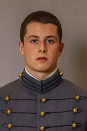 Cael Edwards Headshot with Cadet full dress gray.