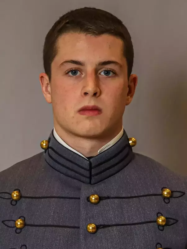 Cael Edwards Headshot with Cadet full dress gray.