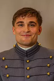 Cole Karpinski Headshot with Cadet full dress gray.