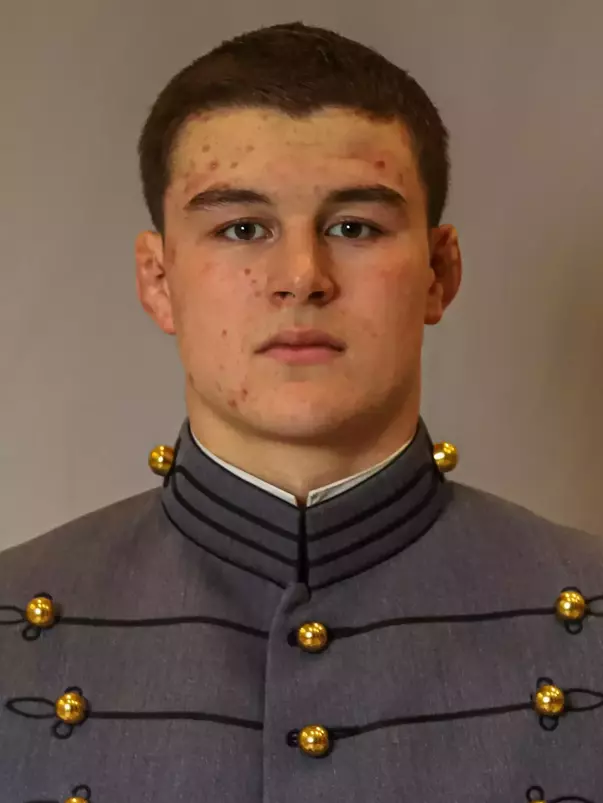 Gage LaPlante Headshot with Cadet full dress gray.