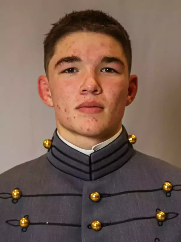 Damian Resendez Headshot with Cadet full dress gray.