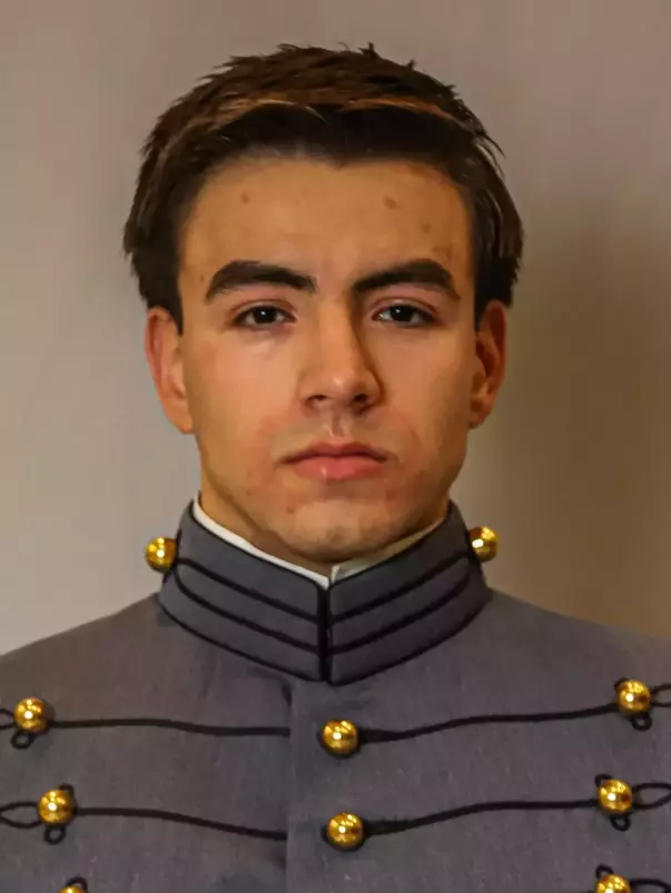 Jamie Rivera Headshot with Cadet full dress gray.