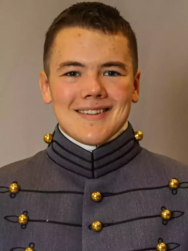 Devin Ryan Headshot with Cadet full dress gray.