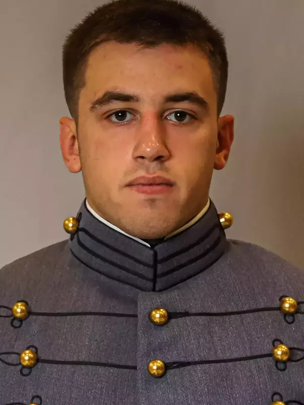Casper Stewart Headshot with Cadet full dress gray.