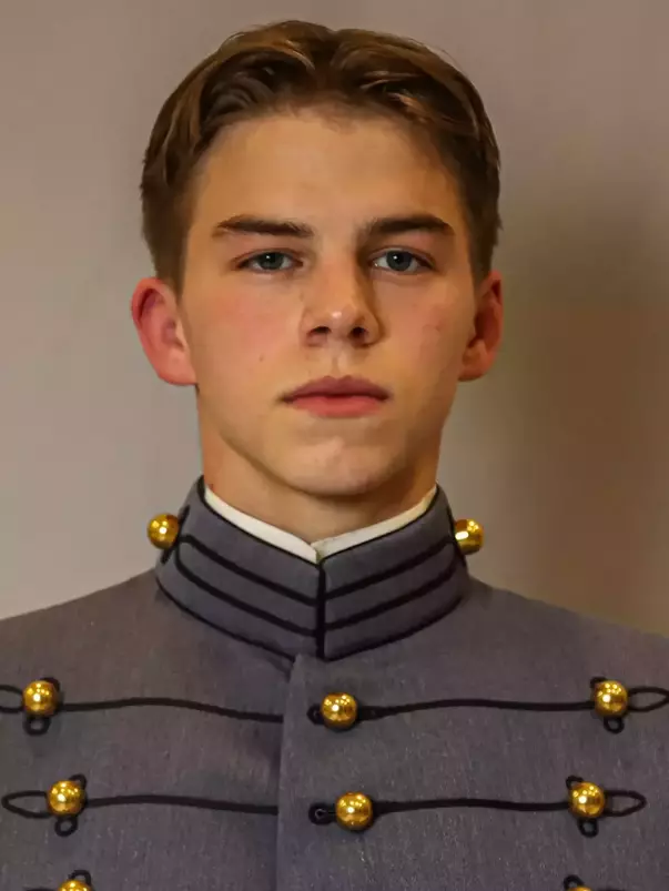 Noah Tonsor Headshot with Cadet full dress gray.
