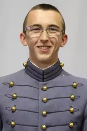 Ethan Frock Headshot with Cadet full dress gray uniform on.