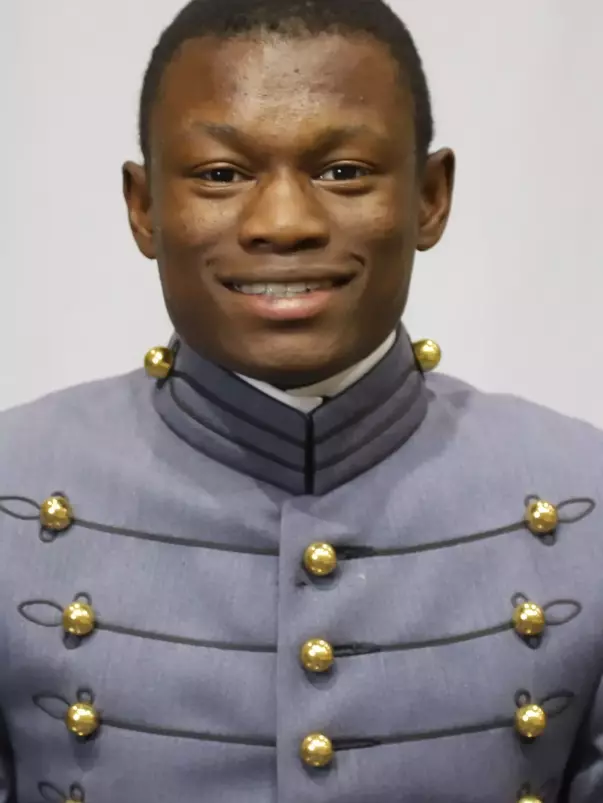 Rahieum Lee Headshot with Cadet full dress gray uniform on.