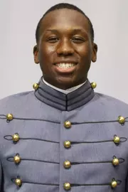 Nathan McCrea Headshot with Cadet full dress gray uniform on.