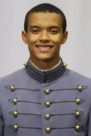 Juston Draught Headshot with Cadet full dress gray uniform on.
