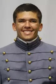 Asher Bowcott Headshot with Cadet full dress gray uniform on.