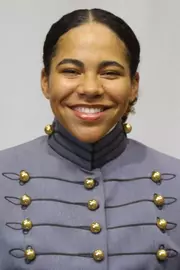 Milan Smith Headshot with Cadet full dress gray uniform on.