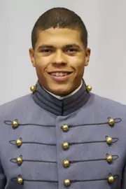Dwayne Brocken Headshot with Cadet full dress gray uniform on.