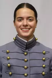 Laney Morton Headshot with Cadet full dress gray on.
