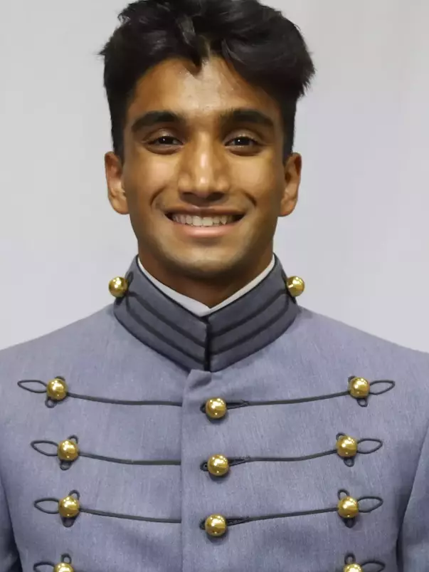 Jess Joe Augustine Headshot with Cadet full dress gray uniform on.