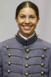 Simone Tillman Headshot with Cadet full dress gray uniform on.
