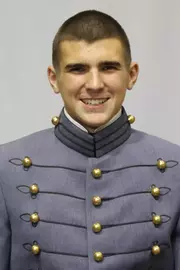 Cooper McNee Headshot with Cadet full dress gray uniform on.