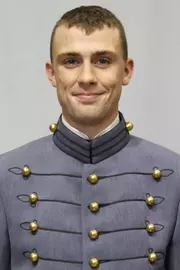 Andrew Lee Headshot with Cadet full dress gray uniform on.