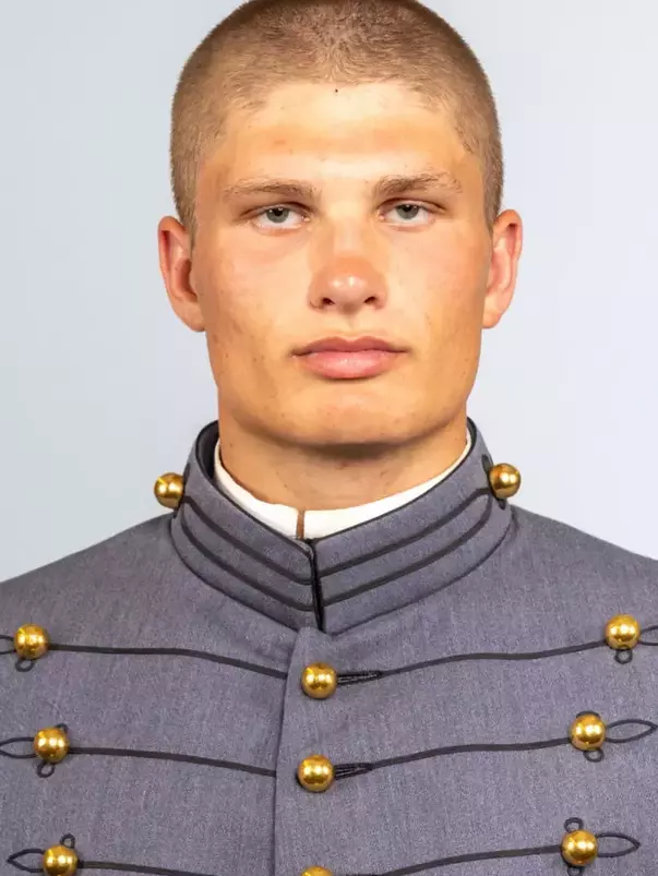 Jack McInelly Headshot with Cadet full dress gray on.