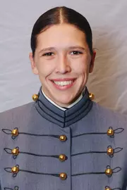 Amanda Eaglin Headshot with Cadet full dress gray.