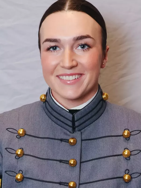 Ashton White Headshot with Cadet full dress gray.