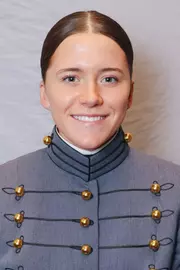 Breanna Coonfare Headshot with Cadet full dress gray.