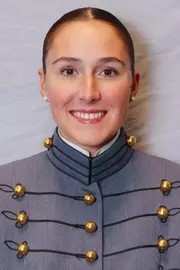Breanna Izzo Headshot with Cadet full dress gray.