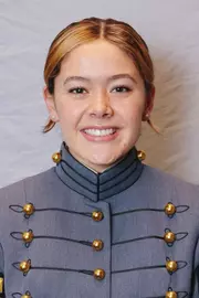 Emma Murchison Headshot with Cadet full dress gray.