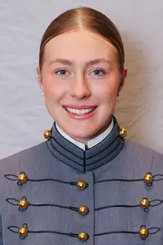 Hannah Laub Headshot with Cadet full dress gray.