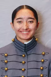Mickey Garcia Headshot with Cadet full dress gray.