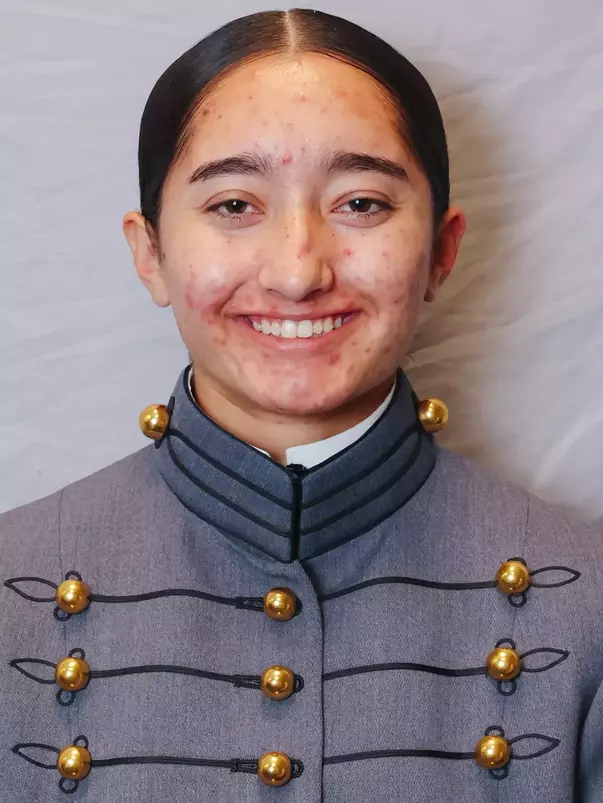 Mickey Garcia Headshot with Cadet full dress gray.