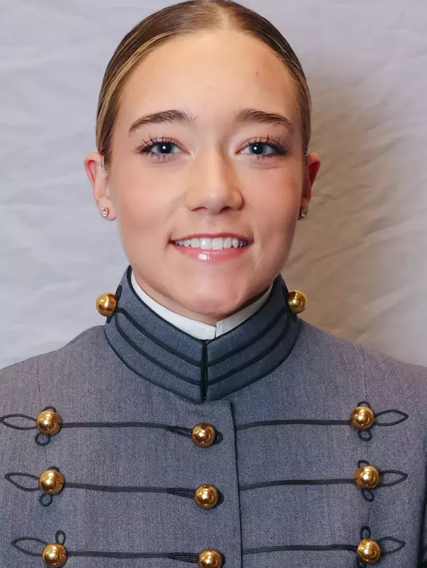 Sammie Sims Headshot with Cadet full dress gray.