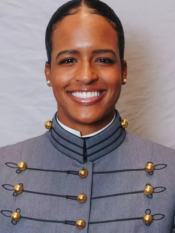 Taylor Brown Headshot with Cadet full dress gray.