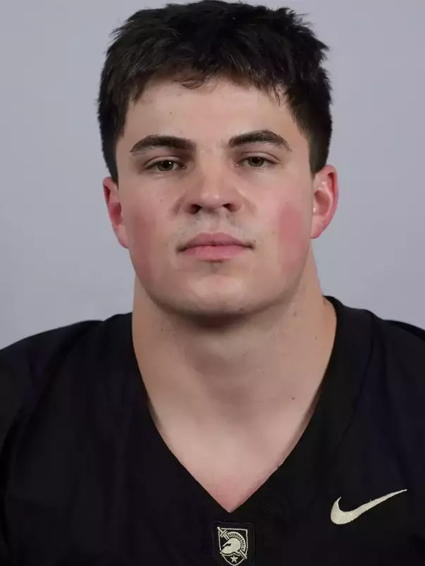 Brennen Fisher headshot with a Black Army Football jersey on.