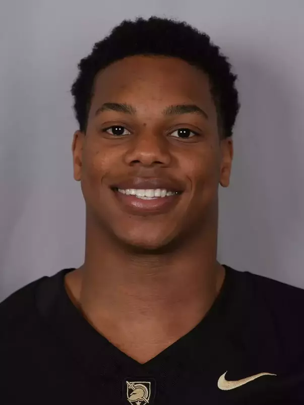 Bryson Luter headshot with a Black Army Football jersey on.