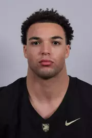 Caden Brungard headshot with a Black Army Football jersey on.