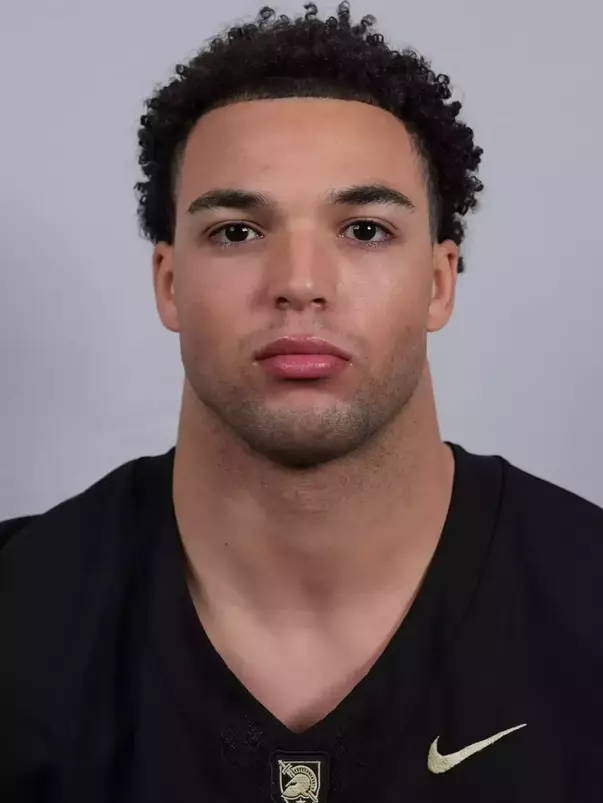 Caden Brungard headshot with a Black Army Football jersey on.