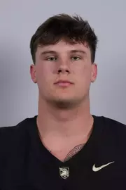 Cael Newton headshot with a Black Army Football jersey on.