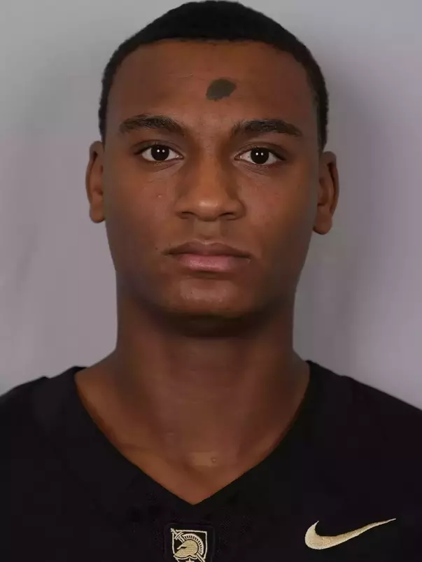 David Thom-Rodgers headshot with a Black Army Football jersey on.