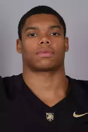 Elijah Easley headshot with a Black Army Football jersey on.