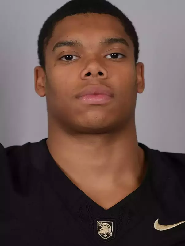 Elijah Easley headshot with a Black Army Football jersey on.