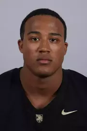 Elijah Walton headshot with a Black Army Football jersey on.