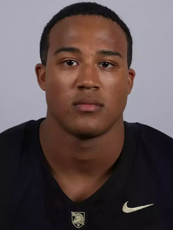 Elijah Walton headshot with a Black Army Football jersey on.