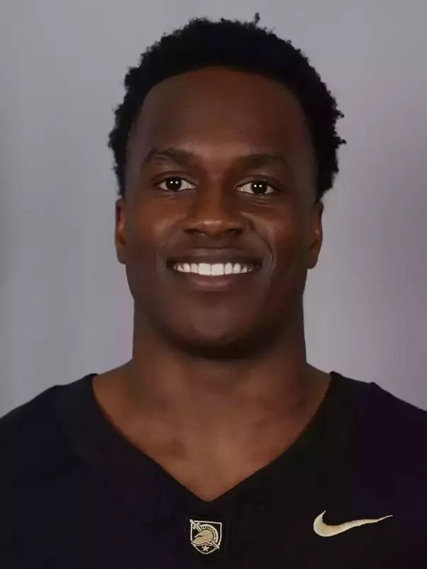 Godspower Nwawuihe headshot with a Black Army Football jersey on.