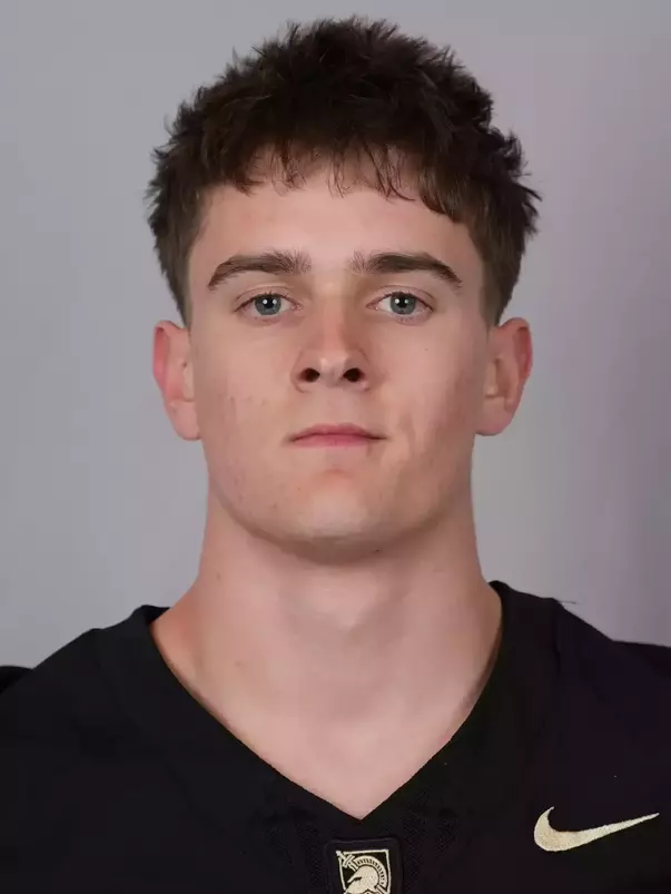 JT Poynton headshot with a Black Army Football jersey on.