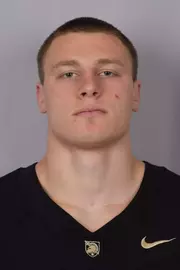 Jackson Wiengart headshot with a Black Army Football jersey on.