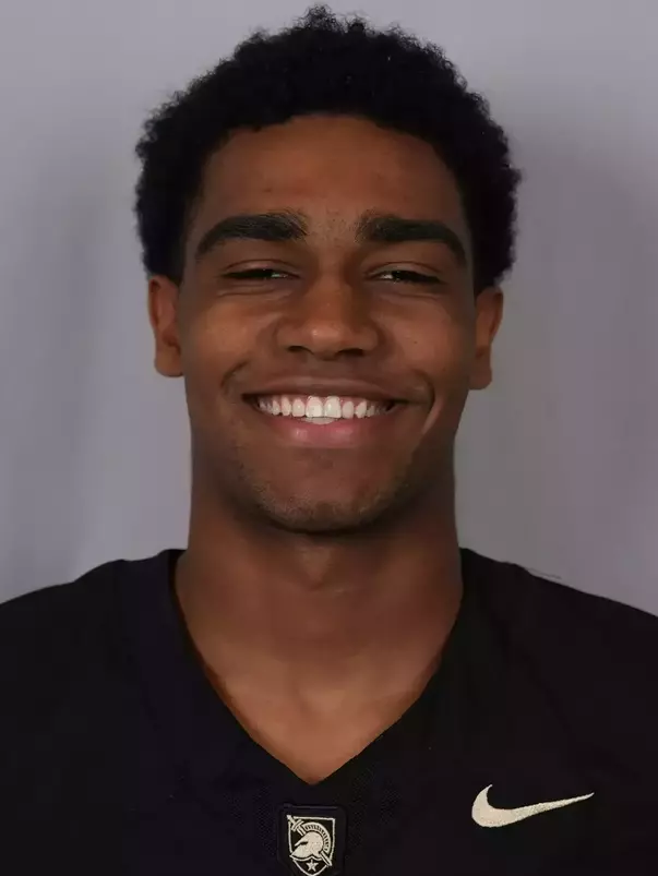 Jakiel Kendricks headshot with a Black Army Football jersey on.