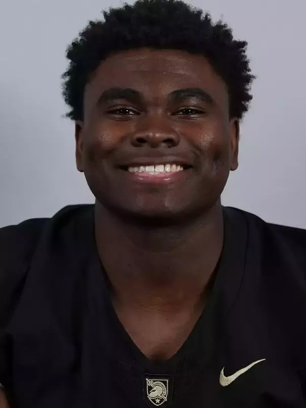 Javon Smith headshot with a Black Army Football jersey on.