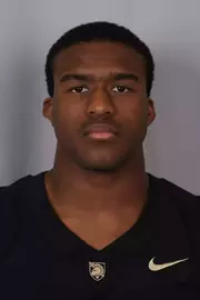 Jaylen Jones headshot with a Black Army Football jersey on.