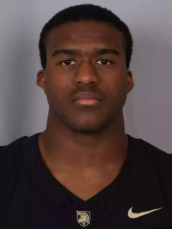 Jaylen Jones headshot with a Black Army Football jersey on.