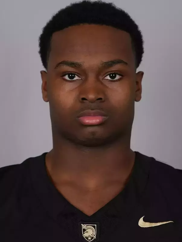 Kayvion Freeman headshot with a Black Army Football jersey on.